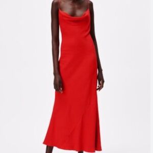 Red Maxi Slip Dress